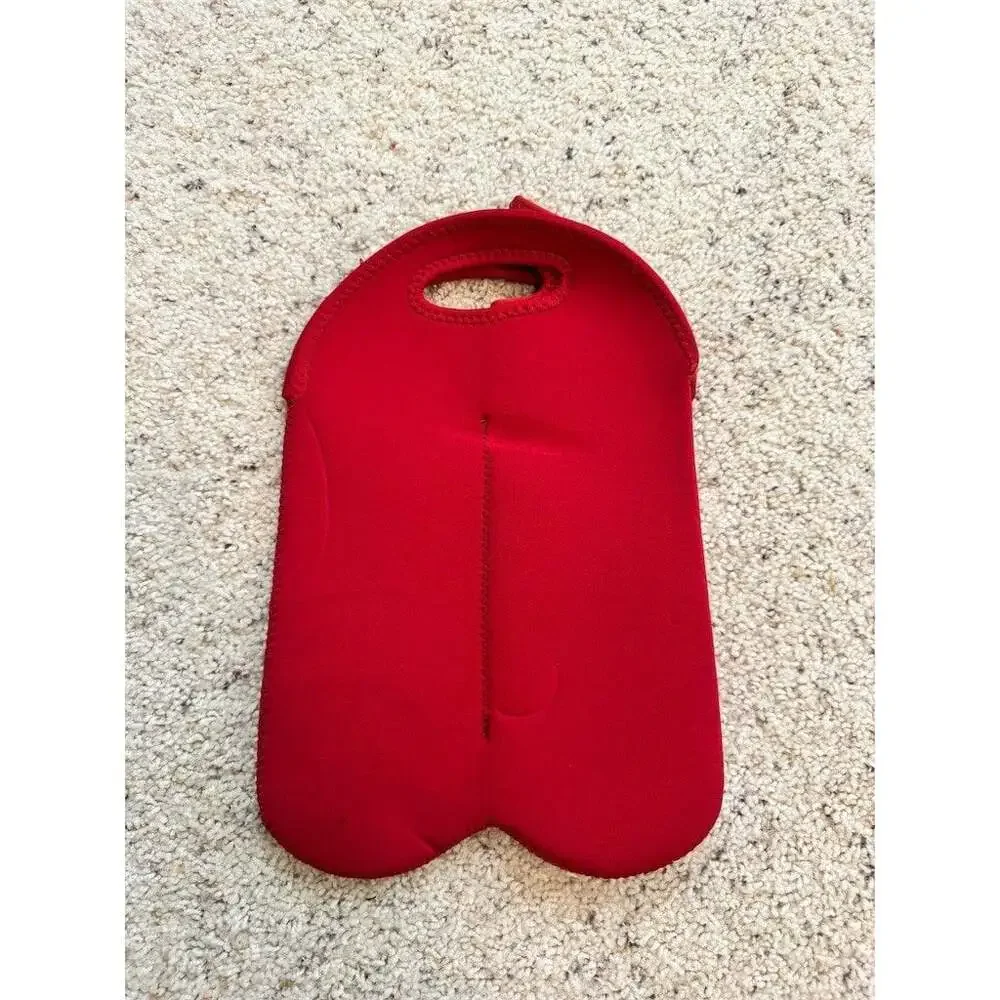 Built NY Three Wine Bottle Tote Carrier Bag Red Insulated Reusable